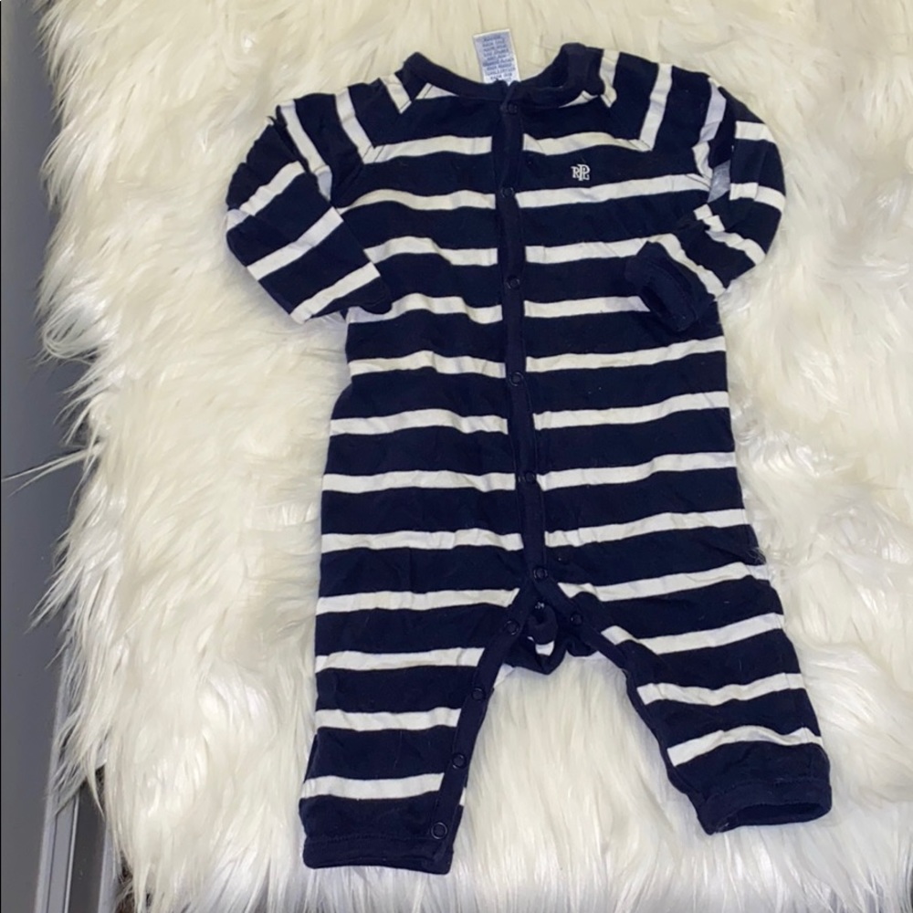 Ralph Lauren Baby Striped Coverall